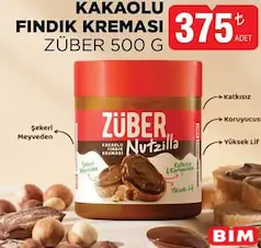 ZÜBER KAKAOLU FINDIK KREMASI 500 G